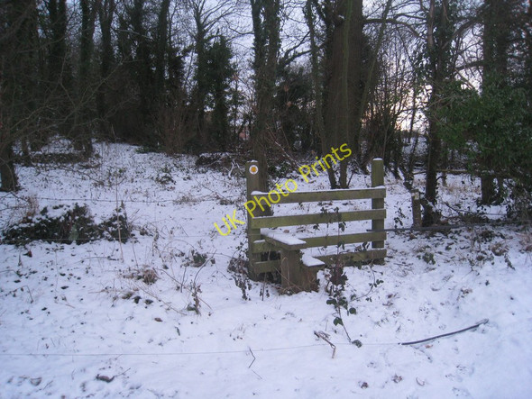 Photo 6"x4" Stile on the path from Ossington church to the village Ossington c2010