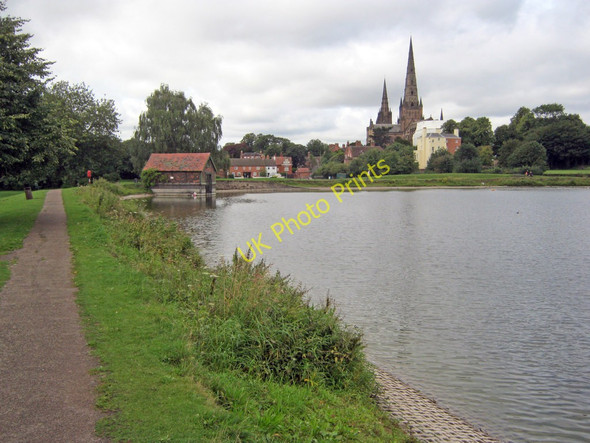 Photo 6"x4" West end of the Stow Pool Lichfield c2010