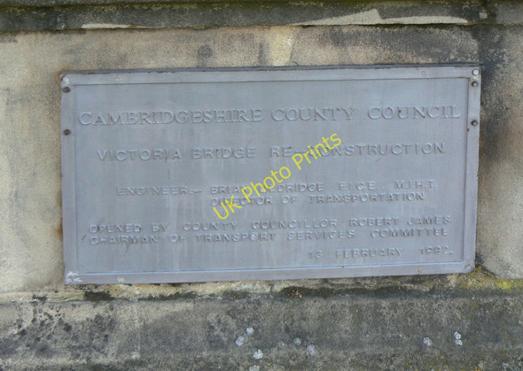 Photo 6"x4" Victoria Bridge Commemorative plaque (2) Cambridge\/TL4658 c2010