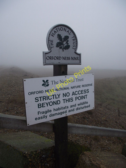 Photo 6"x4" National Trust Sign Aldeburgh c2010