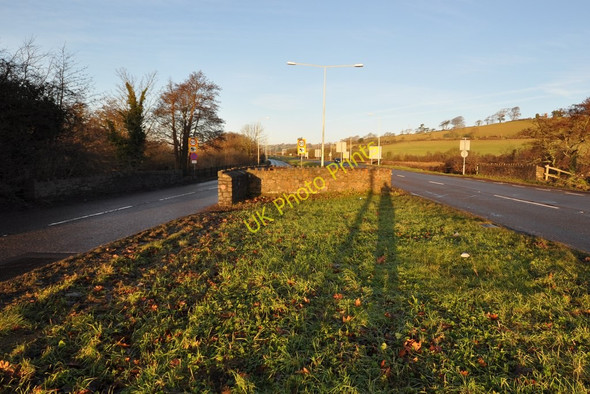 Photo 6"x4" The north & southbound carriageways of the A361 at Pottington crossing Bradiford Water Barnstaple c2010