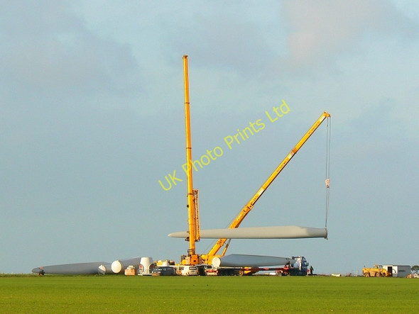 Photo 6"x4" Wind farm construction plant, Westmill Farm, Watchfield 25th January 2008 Watchfield\/SU2490 c2008