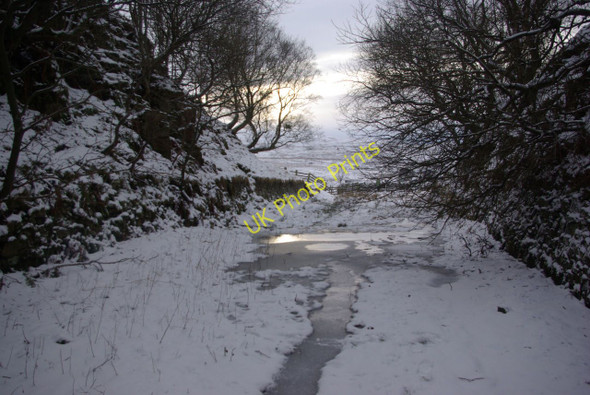Photo 6"x4" Railway cutting approaching Belah Viaduct Barras\/NY8412 c2010