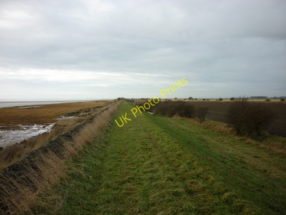 Photo 6"x4" Heading west along the River Humber Patrington Haven c2011