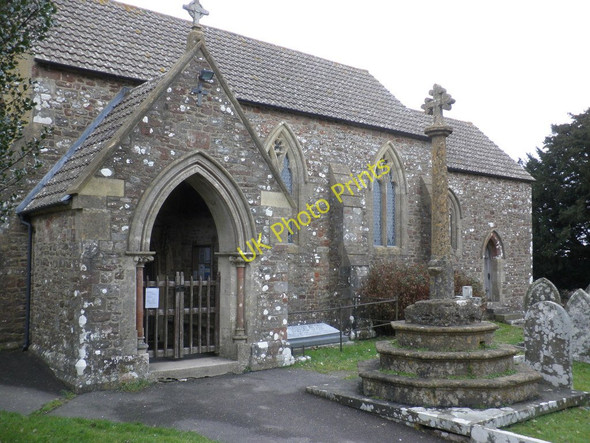 Photo 6"x4" Entrance porch and cross, St John's Church, Cutcombe Cutcombe c2011