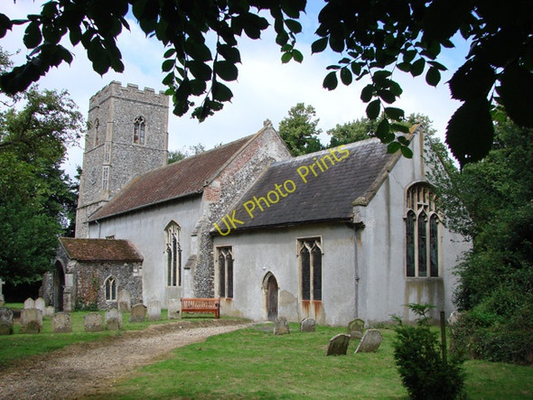Photo 6"x4" Bedfield St Nicholas' church Bedfield c2008