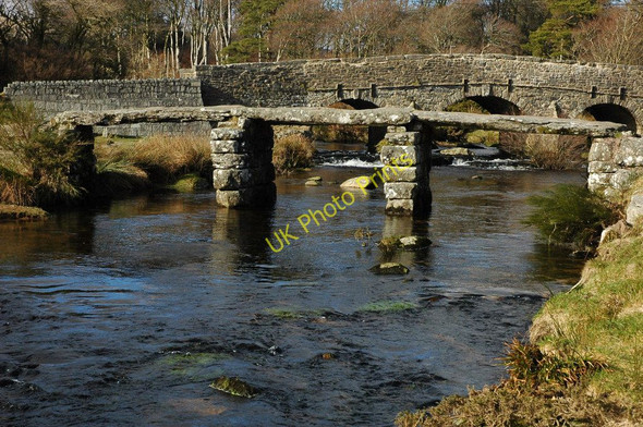 Photo 6"x4" Postbridge Clapper Bridge Bellever c2009