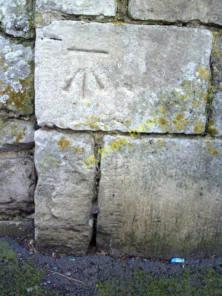 Photo 6"x4" Benchmark on cemetery wall pier on Longcroft Road Weymouth\/SY6779 c2010