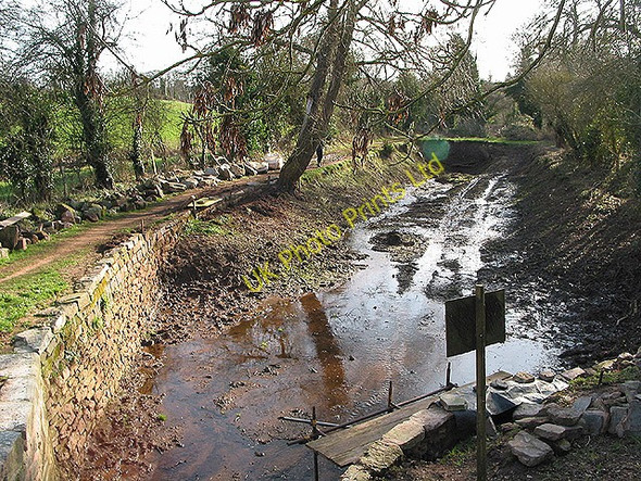 Photo 6"x4" Canal restoration work in progress below House Lock Oxenhall c2008