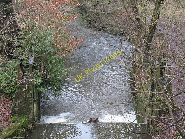 Photo 6"x4" Weir on the Biddulph Brook Congleton c2010