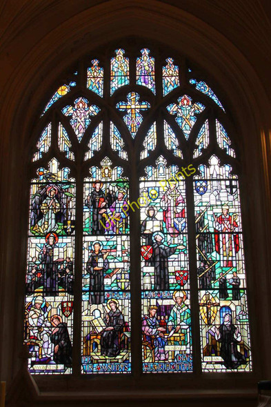 Photo 6"x4" Stained glass windows in the Cathedral Norwich c2010