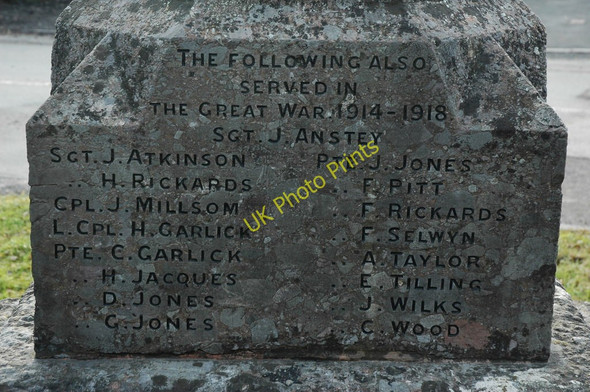 Photo 6"x4" Names on the war memorial, Upleadon Upleadon c2011
