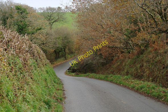 Photo 6"x4" A Dip in the Road Grinacombe Moor c2010