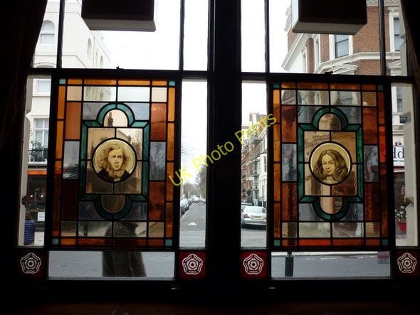Photo 6"x4" The windows of the Robert Browning pub Paddington\/TQ2681 c2010
