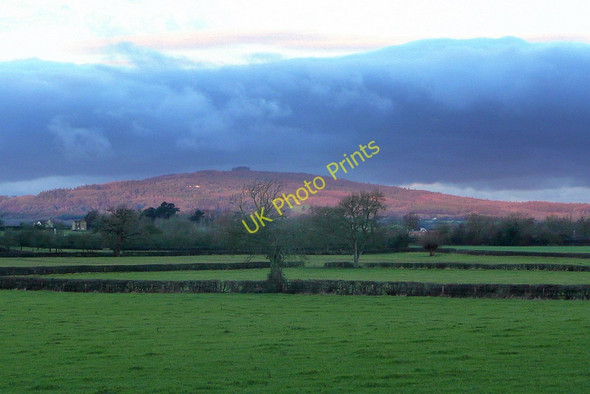 Photo 6"x4" Early morning rainclouds over May Hill Churcham c2011