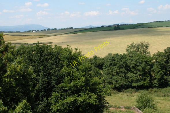 Photo 6"x4" View to the west from Raglan Castle Raglan c2005
