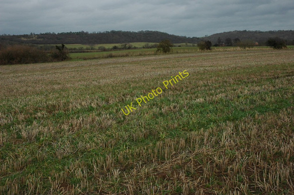 Photo 6"x4" Stubble field near Cropthorne Chadbury c2011