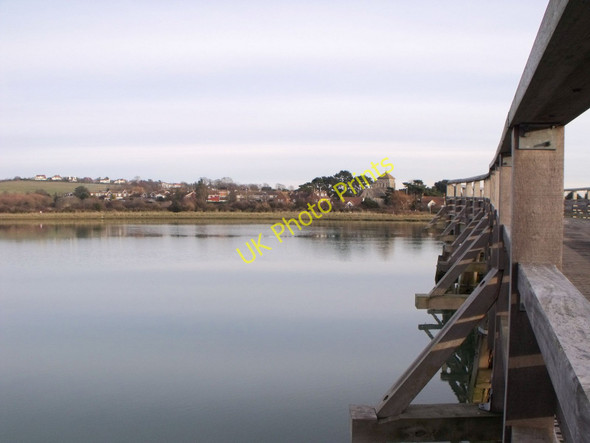 Photo 6"x4" Old Shoreham Church and east bank of River Adur Shoreham-By-Sea c2010