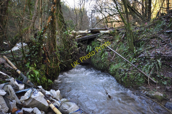 Photo 6"x4" A sluice gate next to a weir on Bradiford Water Muddiford c2011