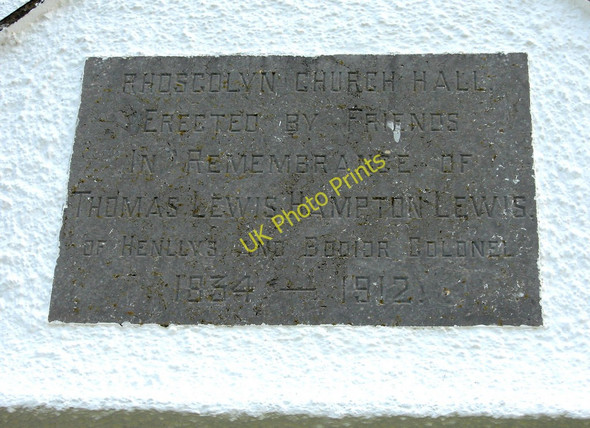 Photo 6"x4" Neuadd  Santes Gwenfaen\/St. Gwenfaen's Hall (4) - dedication stone, Rhoscolyn, Ynys Gybi\/Holy Island Rhoscolyn c2010