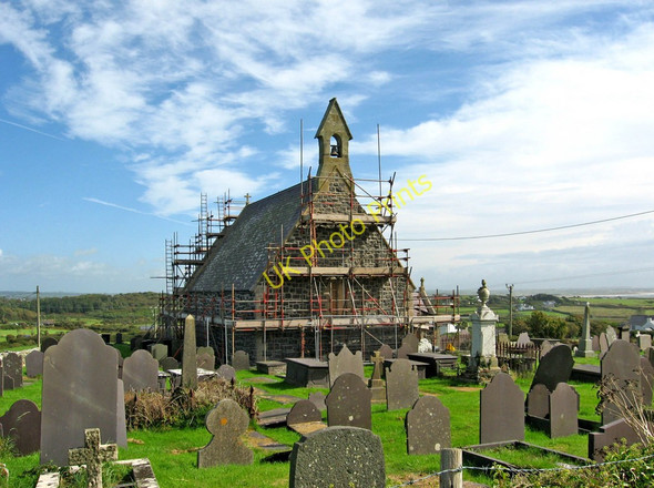 Photo 6"x4" St. Gwenfaen's Church under restoration (1), Rhoscolyn, Ynys Gybi\/Holy Island Rhoscolyn c2010