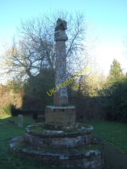 Photo 6"x4" Cross in churchyard Clyst St Lawrence c2011