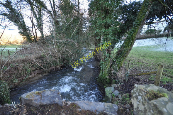 Photo 6"x4" The view downstream from a bridge over Colam Stream on Whiddon Lane Crockers c2011