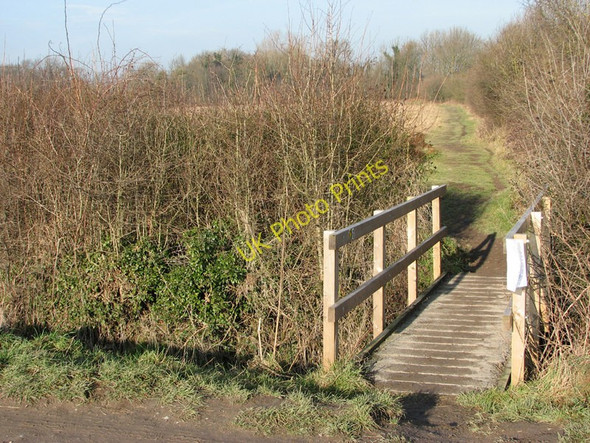 Photo 6"x4" Footpath bridge near Fleam Dyke Fulbourn c2011