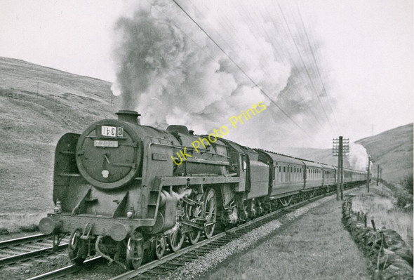 Photo 6"x4" Down relief Liverpool and Manchester to Glasgow express near Beattock Summit March\/NS9914 c1957