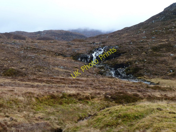 Photo 6"x4" Waterfall in Coire Dhuinnid Inverinate c2011