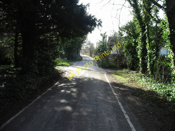 Photo 6"x4" View along Pike Road and junction with School Road Tilmanstone c2008