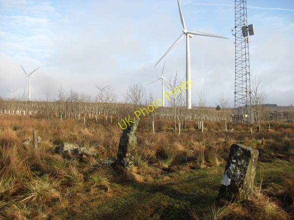 Photo 6"x4" Stone gateposts, Thornmuir Yieldshields c2011