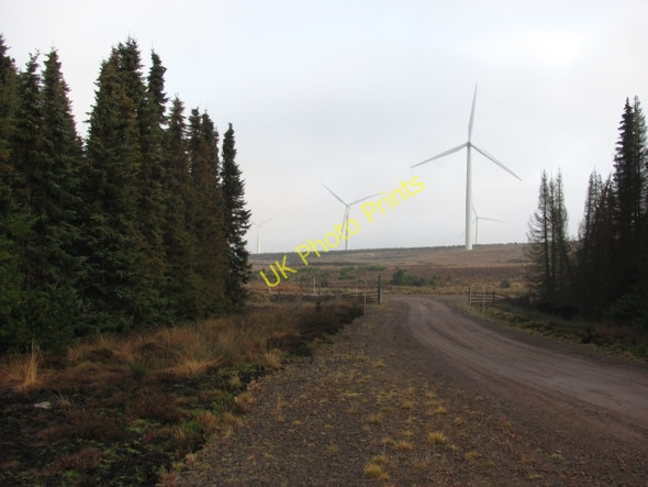 Photo 6"x4" Service road, Blacklaw Wind Farm Yieldshields c2011