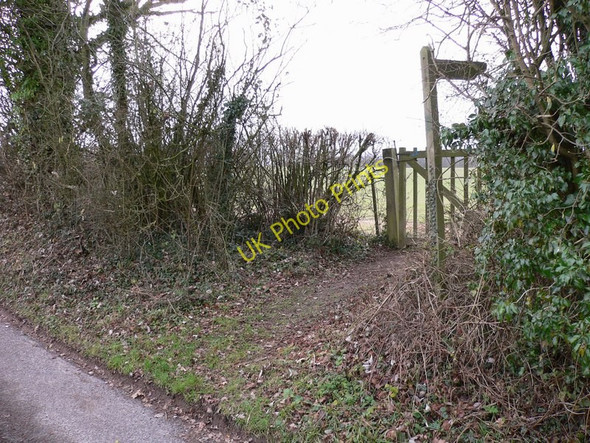 Photo 6"x4" End of bridleway on Pickaxe Lane South Warnborough c2011