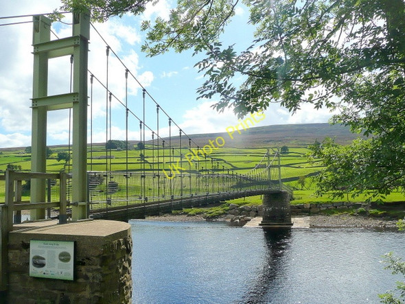 Photo 6"x4" Swale suspension bridge Grinton c2010