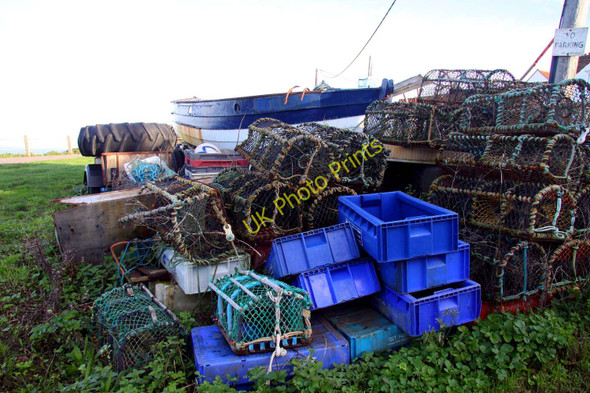 Photo 6"x4" Lobster pots in Overstrand Overstrand c2010