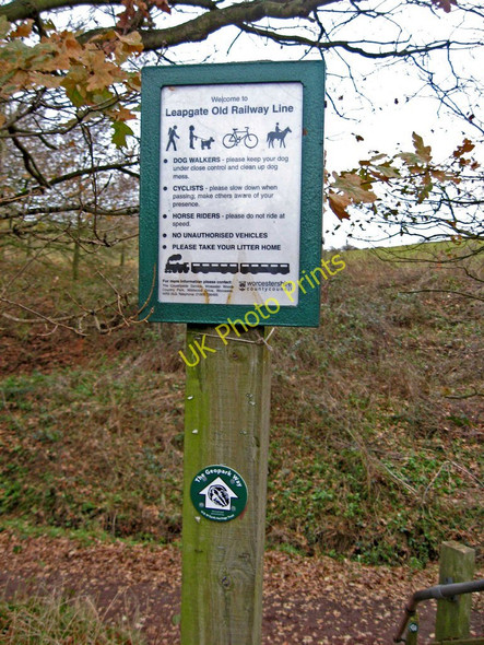 Photo 6"x4" Sign by steps to Leapgate Country Park Stourport-on-Severn c2010