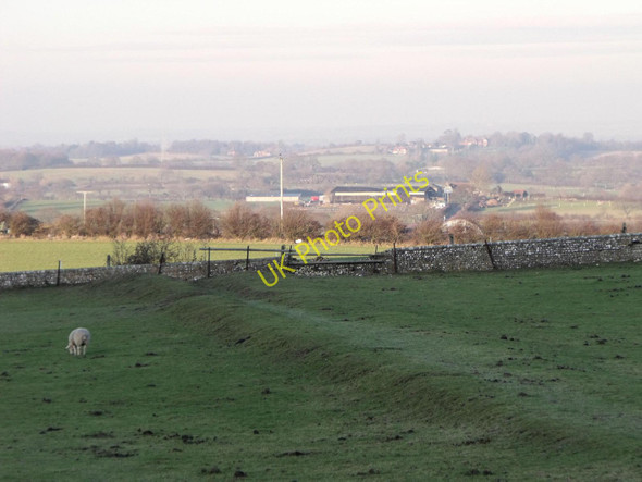 Photo 6"x4" Sheep field at Truleigh Manor Farm, West Sussex Edburton c2011