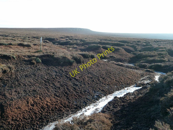 Photo 6"x4" Frozen stream on Harden Moss Near Cat Clough c2011