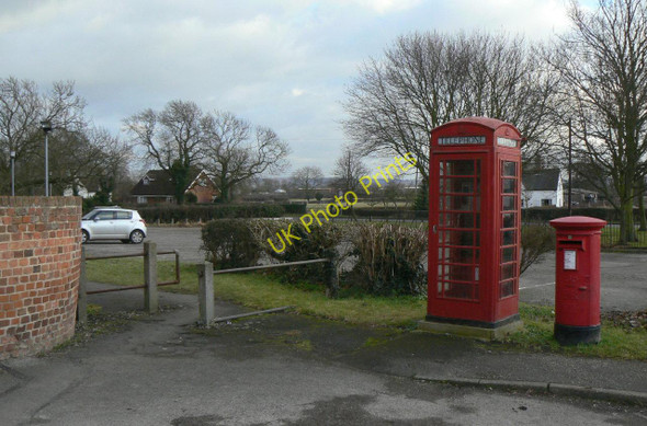 Photo 6"x4" Telephone box and pillar box at Langar Langar c2011