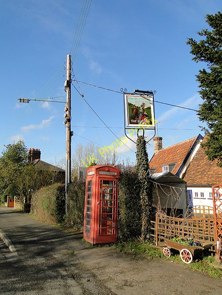 Photo 6"x4" Pub sign of The Red Lion at Great Wratting Great Wratting c2011