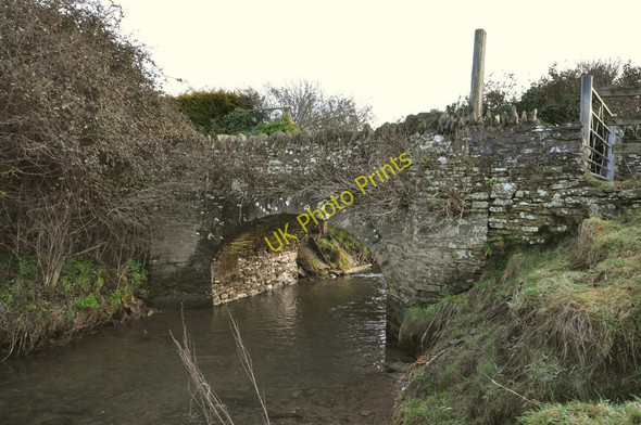 Photo 6"x4" A bridge which carries a track over Knowl Water to the sewage treatment works as seen from downstream Velator c2011
