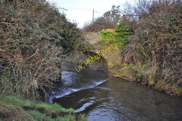 Photo 6"x4" A bridge which carries a track over Knowl Water to the sewage treatment works as seen from upstream Velator c2011