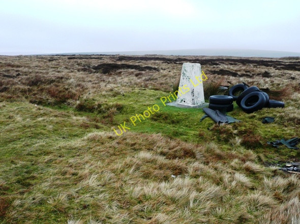 Photo 6"x4" Tyres by the trig point Abertillery\/Abertyleri c2008