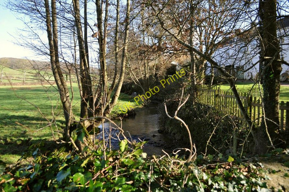 Photo 6"x4" The view upstream from a bridge on Knowl Water at Heanton Mill Wrafton c2011