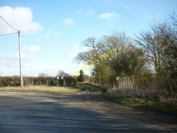 Photo 6"x4" A farm track at bend in road, south of South Holme Slingsby c2011