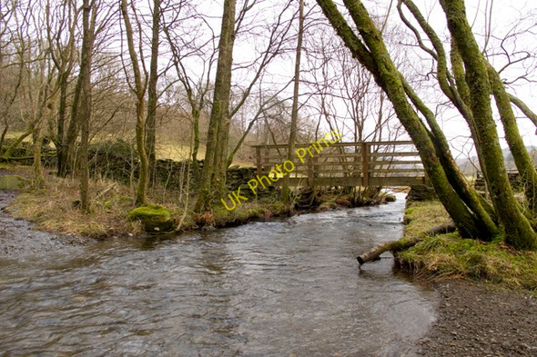 Photo 6"x4" Footbridge over Dale Park Beck Force Mills c2011