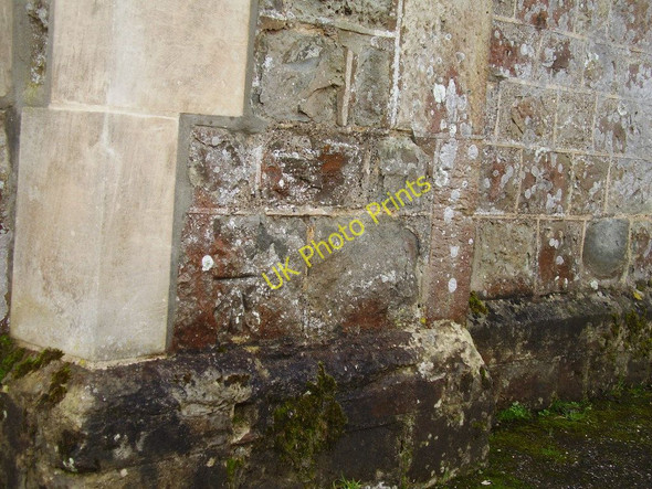 Photo 6"x4" Benchmark on the church Fluxton c2011