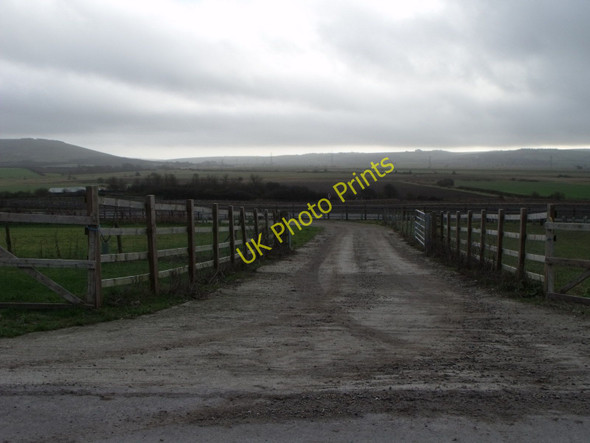 Photo 6"x4" Farm track on Ranscombe Farm, Beddingham, East Sussex Lewes c2011