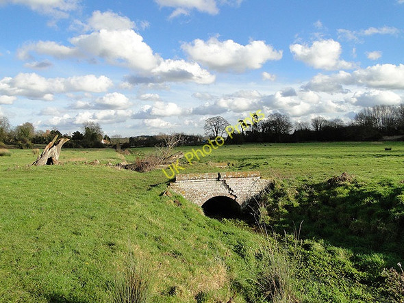 Photo 6"x4" Small brick bridge over a stream at Thornage Sharrington c2011